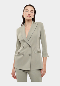 Blazer croisé à manches trois quarts Femme Vert IMPERIAL - XXS