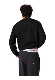 Felpa girocollo con logo uomo nero guess - felpe