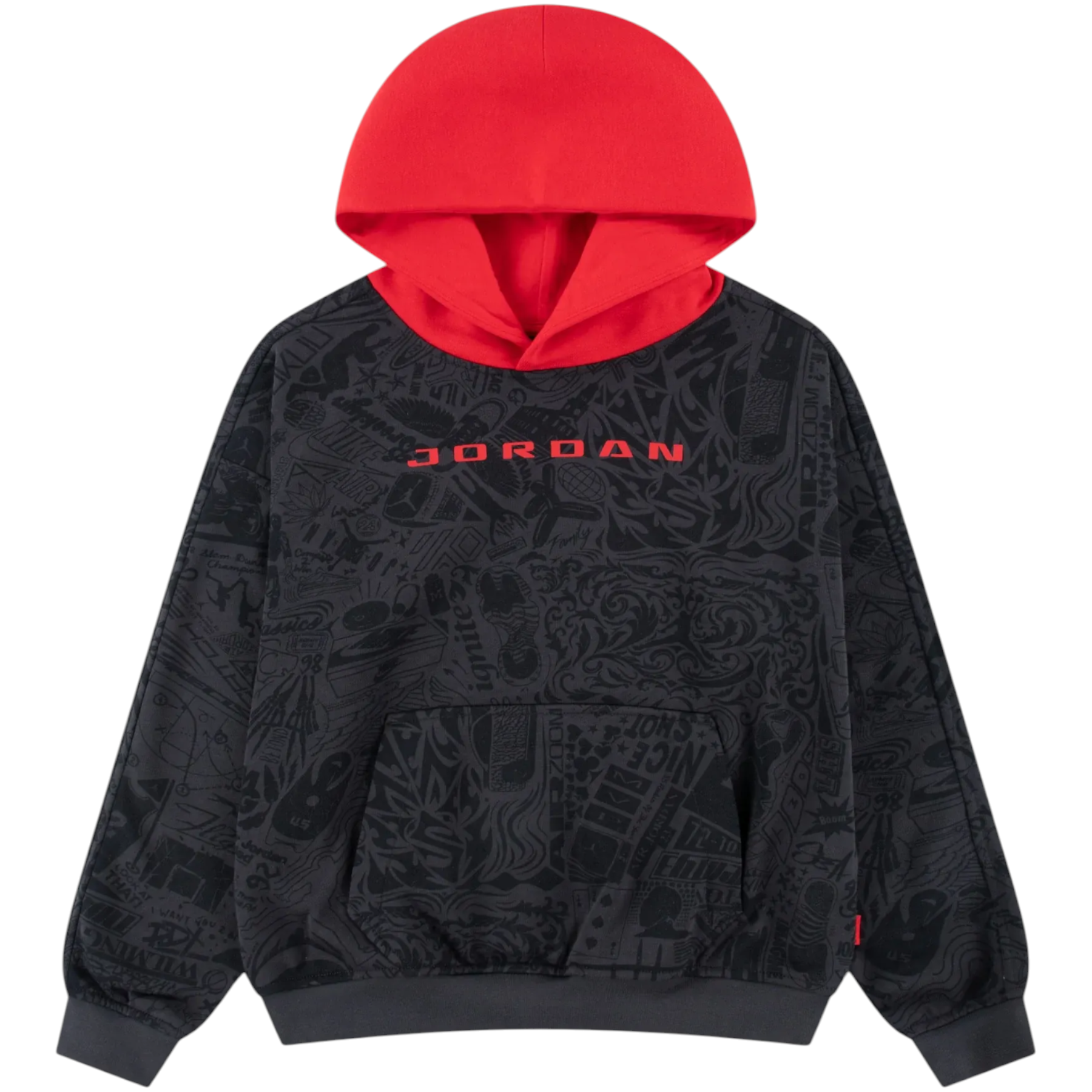 Felpa con cappuccio bambino nero jordan - felpe