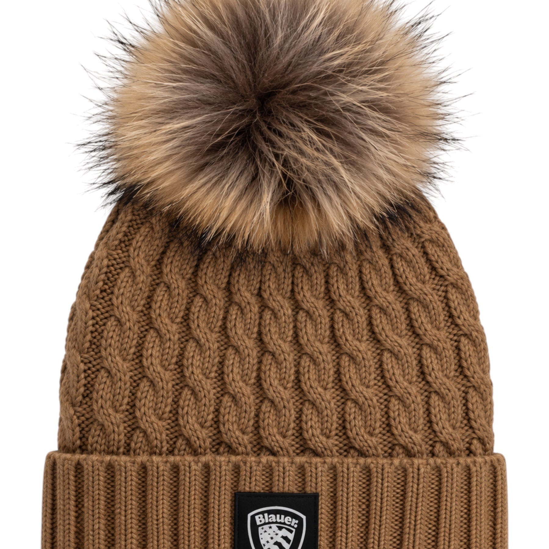Cappello marotta con pompon in lana marrone blauer - cappelli