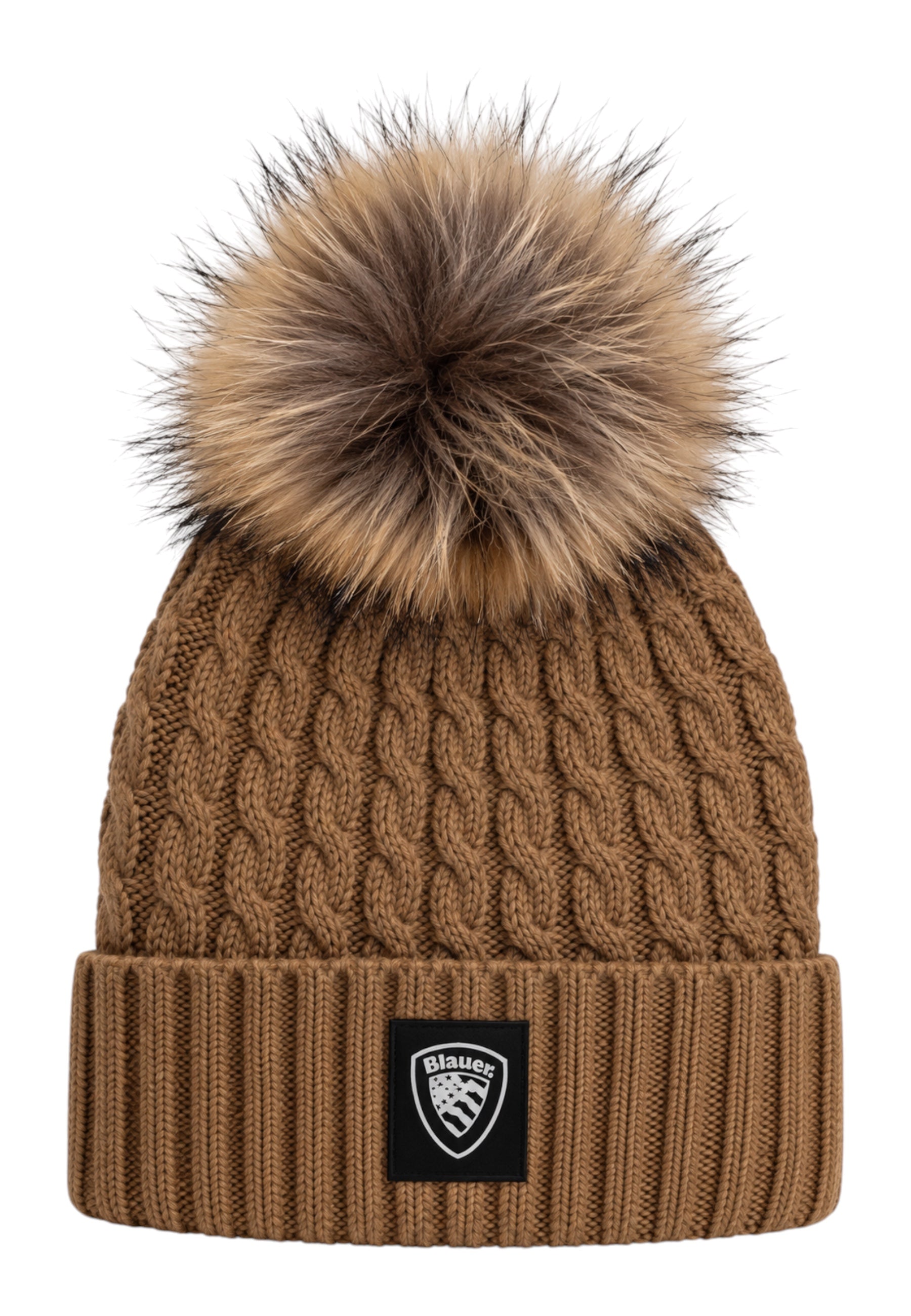 Cappello marotta con pompon in lana marrone blauer - cappelli