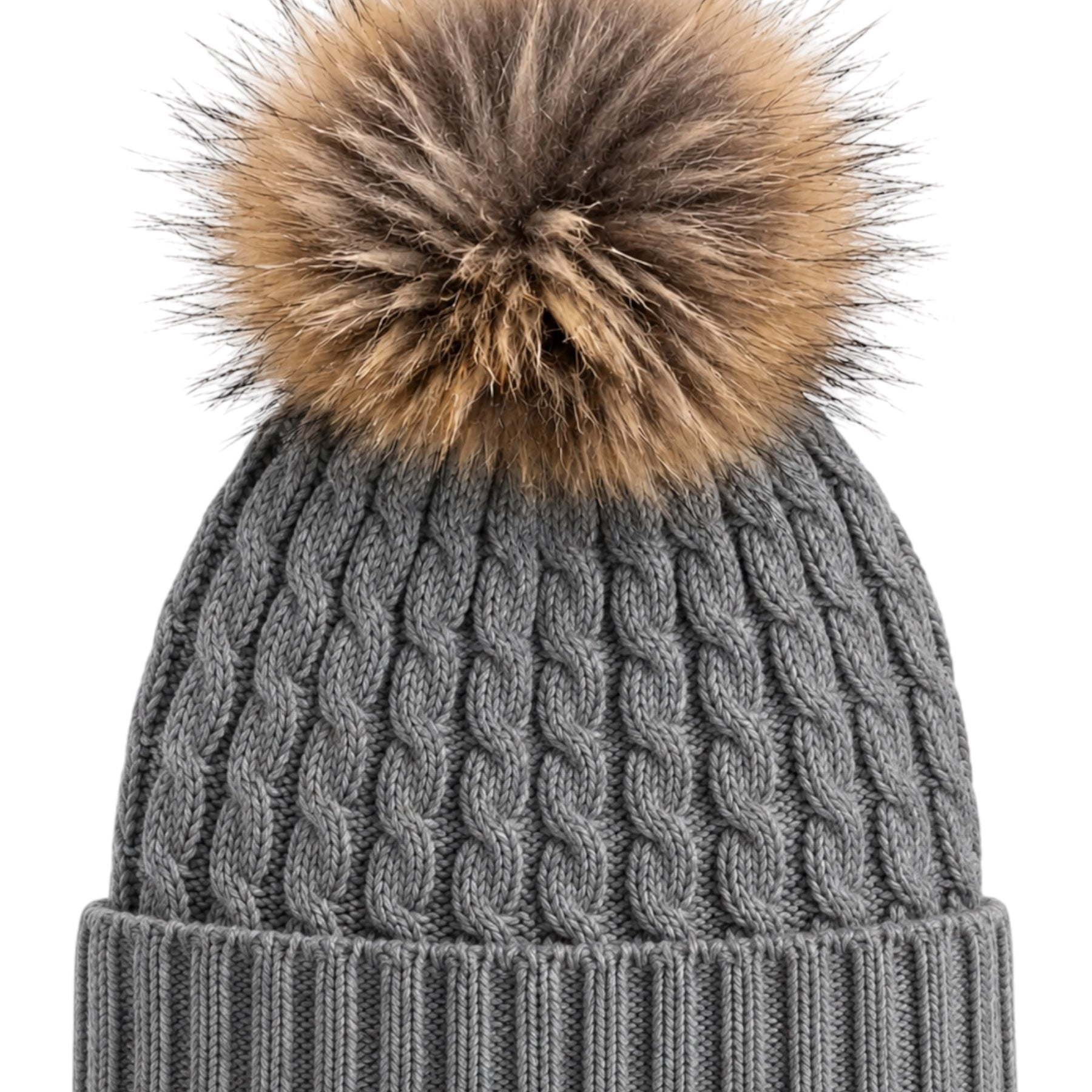 Cappello marotta con pompon in lana grigio blauer - cappelli