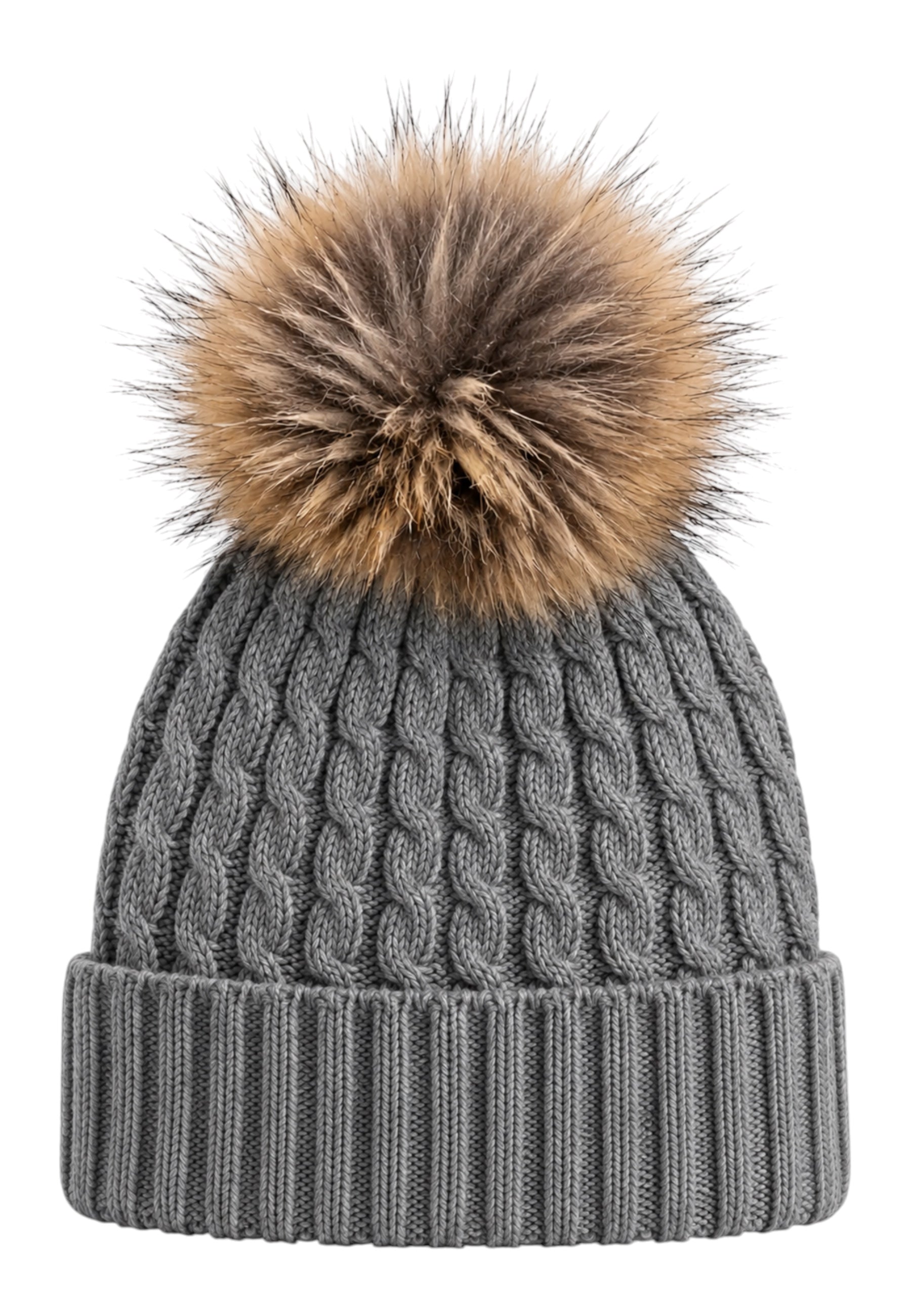 Cappello marotta con pompon in lana grigio blauer - cappelli