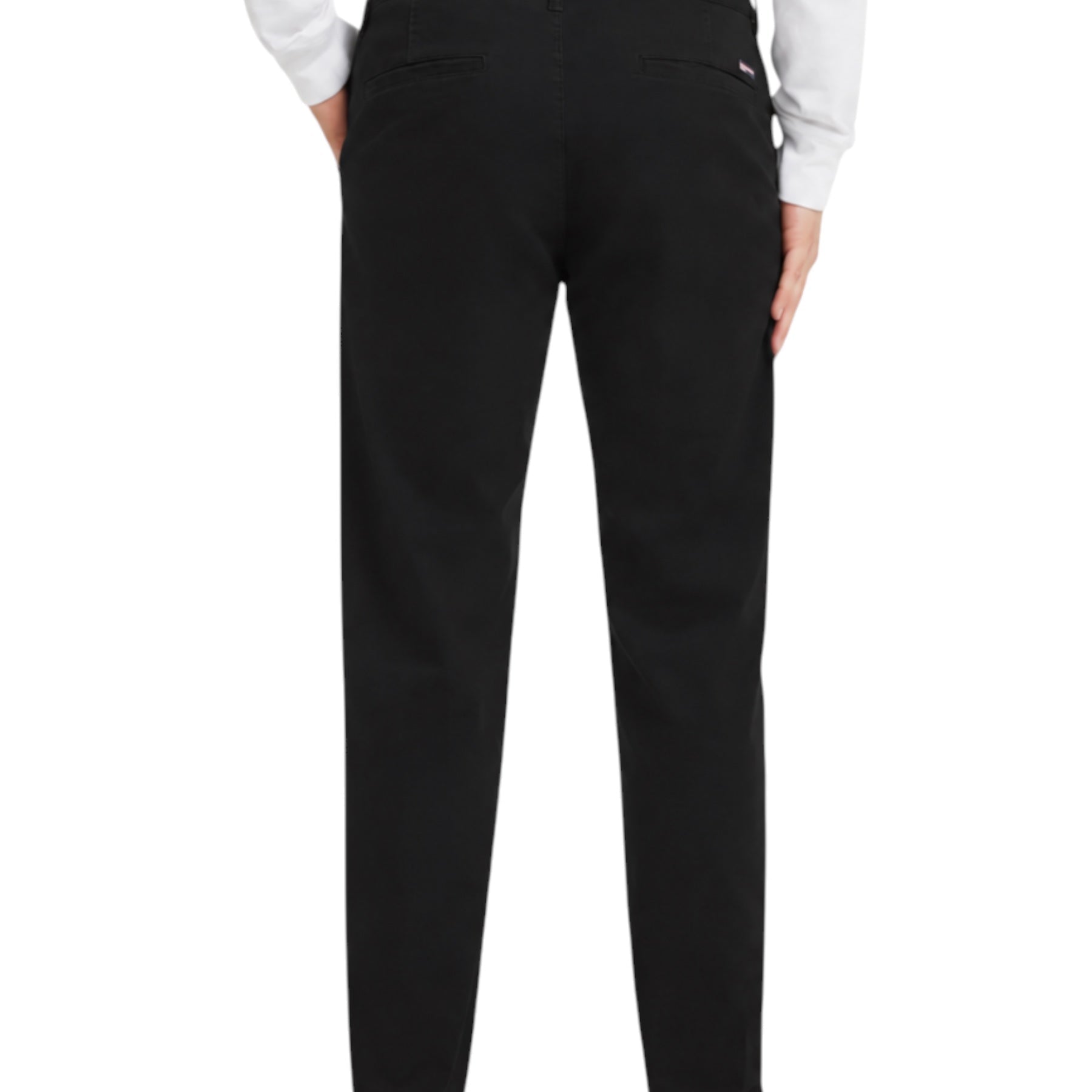 Pantaloni chino uomo guess jeans nero