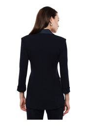 Blazer doppiopetto con maniche tre quarti donna blu imperial