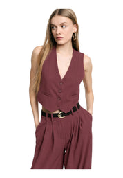 Gilet cropped Donna Bordeaux PLEASE