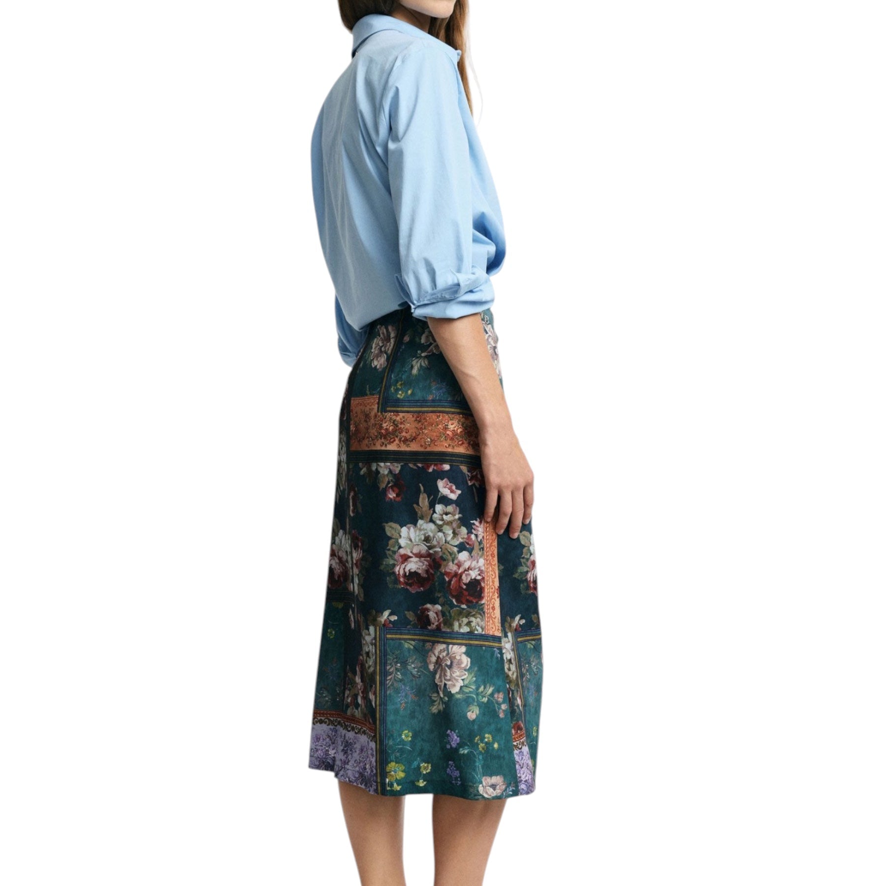 Gonna midi portafoglio fantasia donna multicolore please - gonne