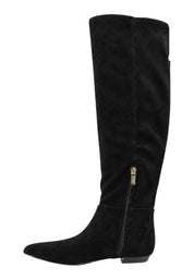Stivale alto in camoscio donna nero guess - stivali e stivaletti