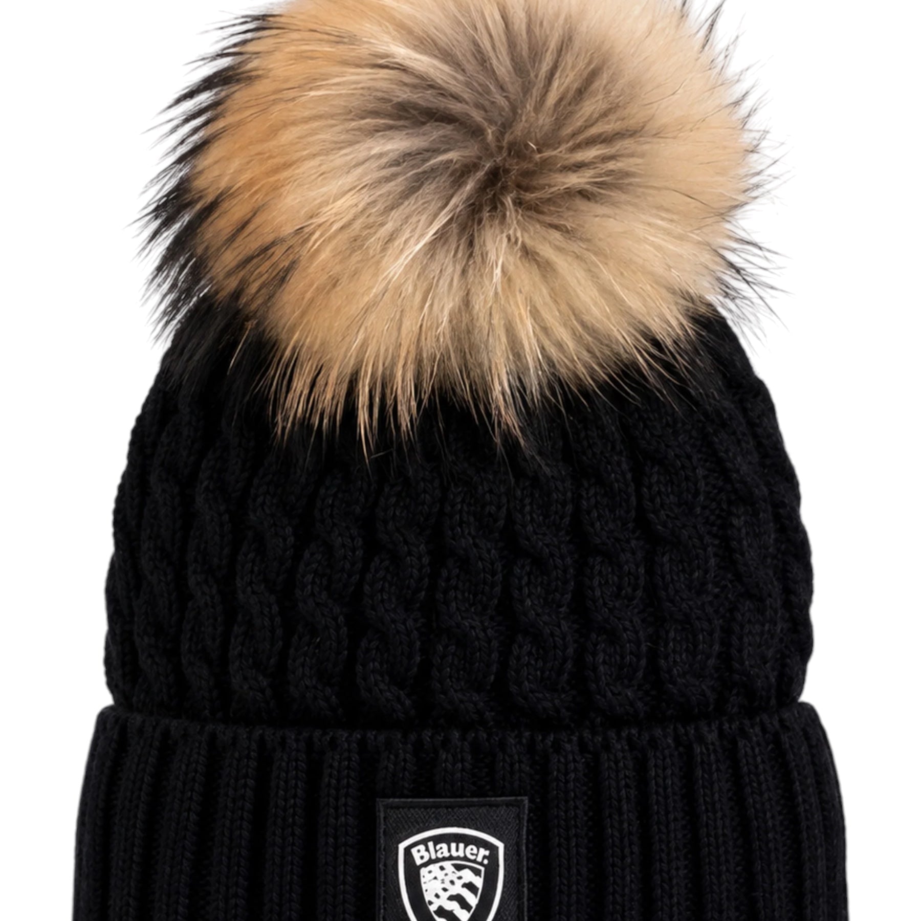 Cappello marotta con pompon in lana nero blauer - cappelli