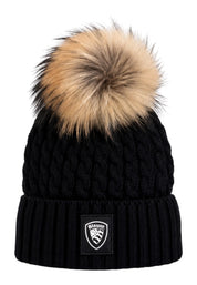 Cappello marotta con pompon in lana nero blauer - cappelli