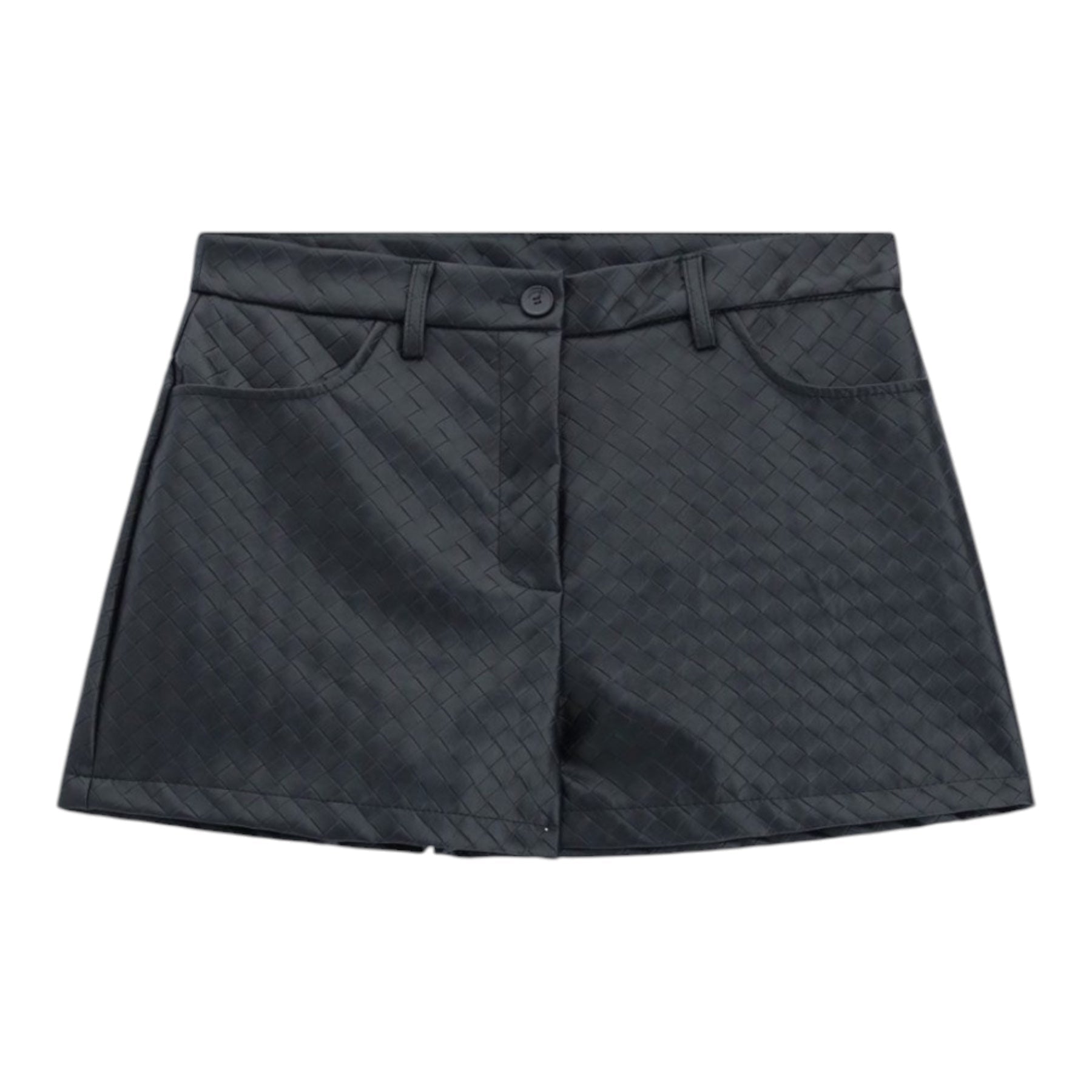 Shorts regular-fit con motivo geometrico e tasche donna nero imperial