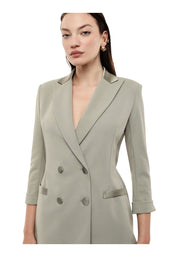 Blazer doppiopetto con maniche tre quarti donna verde imperial