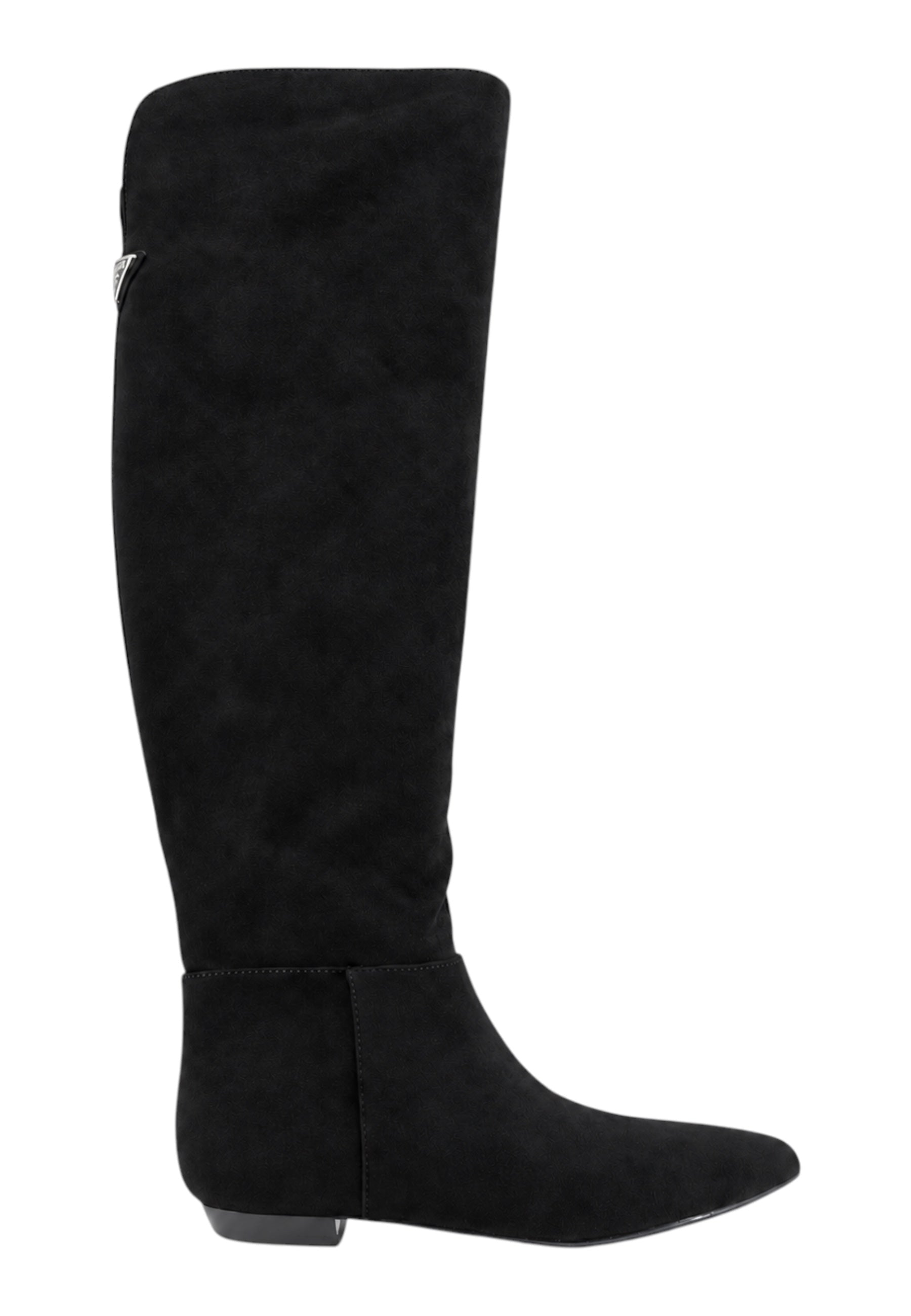 Stivale alto in camoscio donna nero guess - stivali e stivaletti