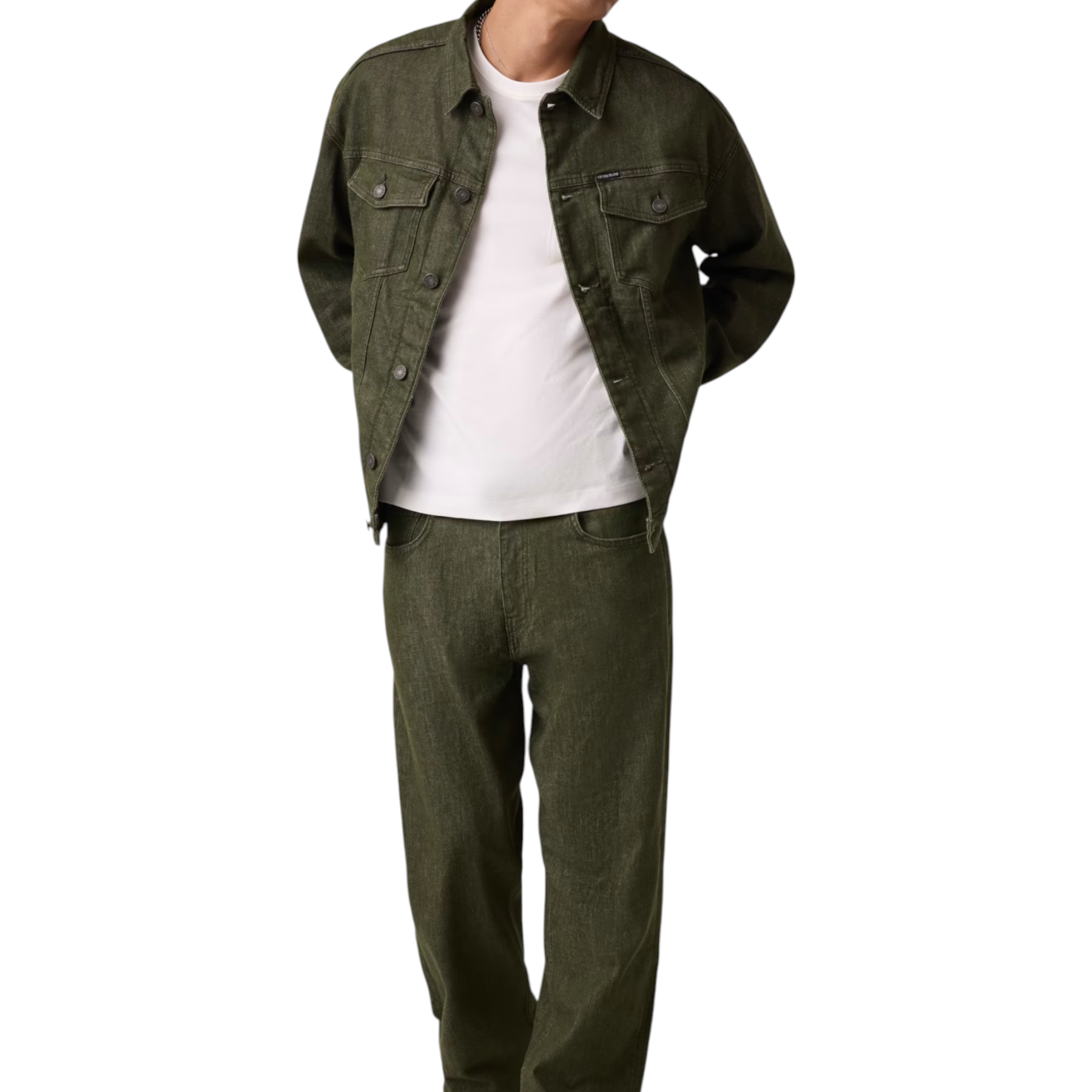 Jeans g18 relaxed uomo verde guess