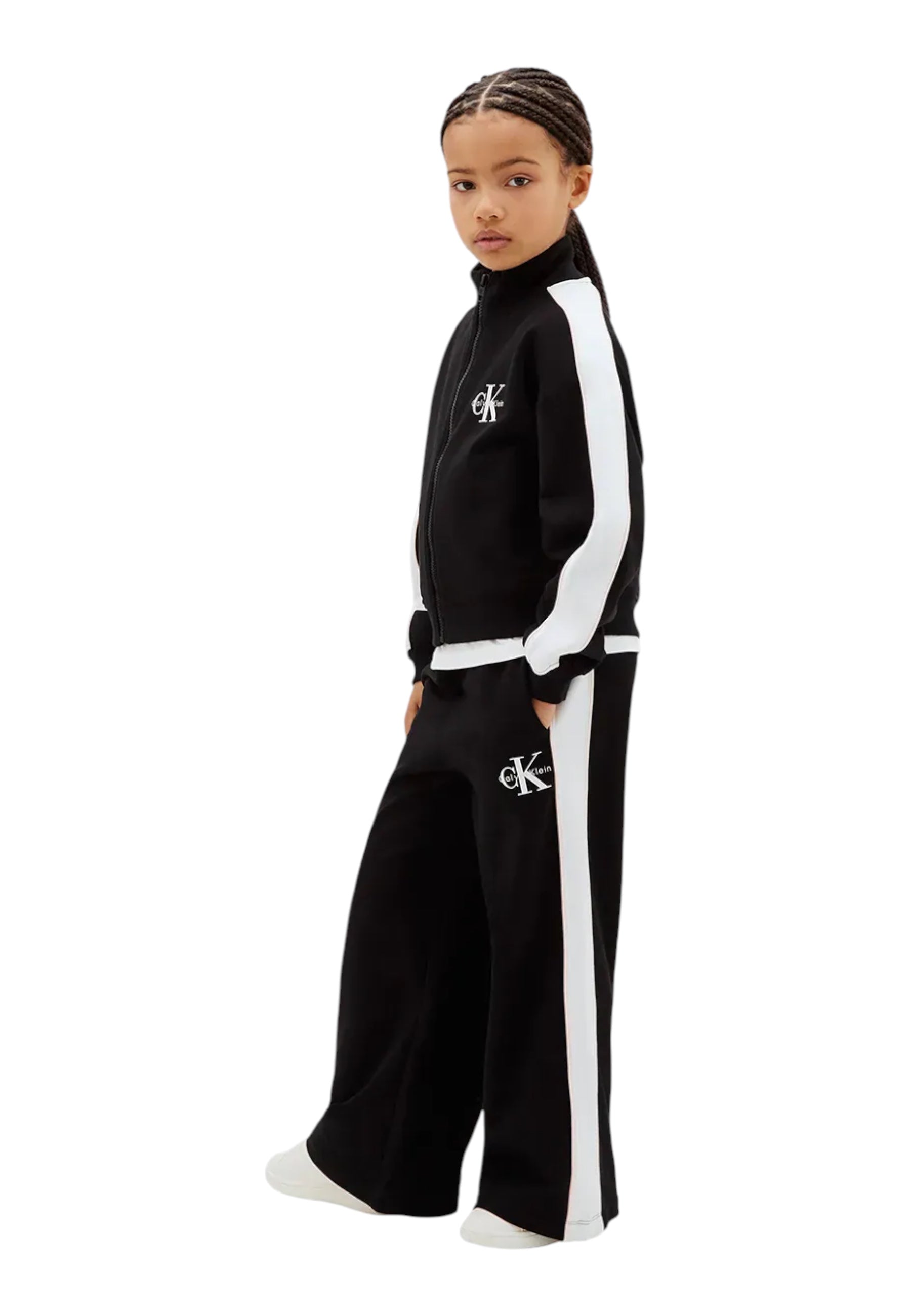 Completo sportivo coordinato bambina nero calvin klein - completi coordinati