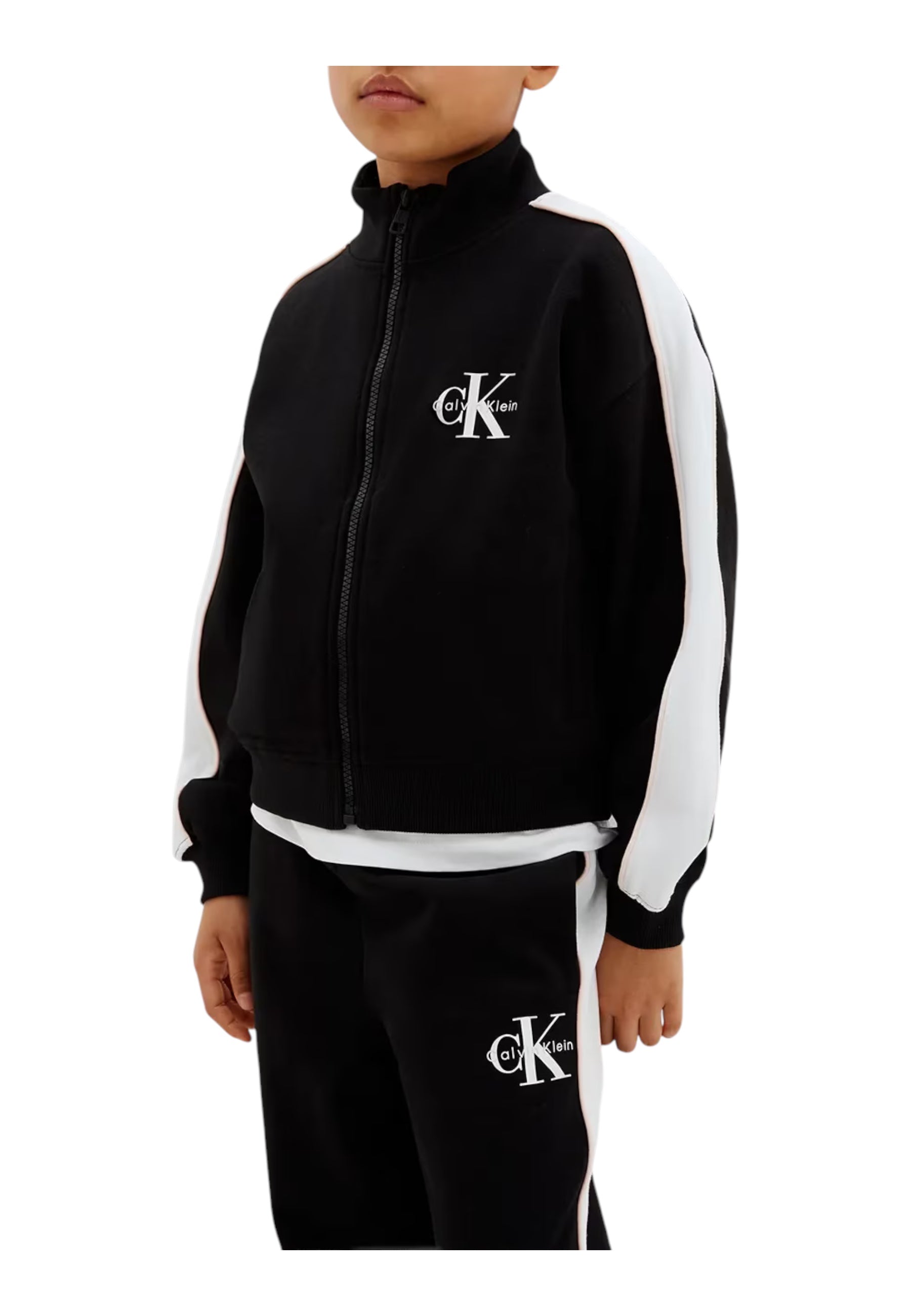 Completo sportivo coordinato bambina nero calvin klein - completi coordinati