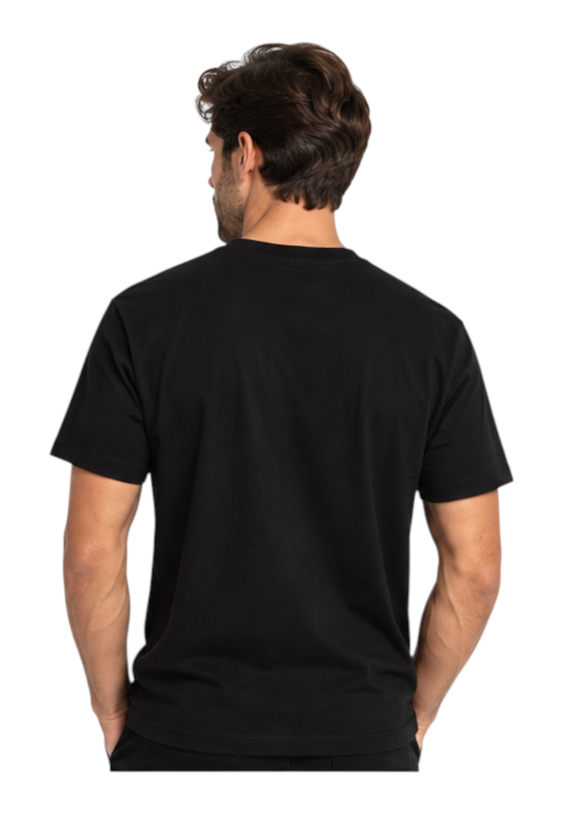 T-shirt logo petto uomo nero guess