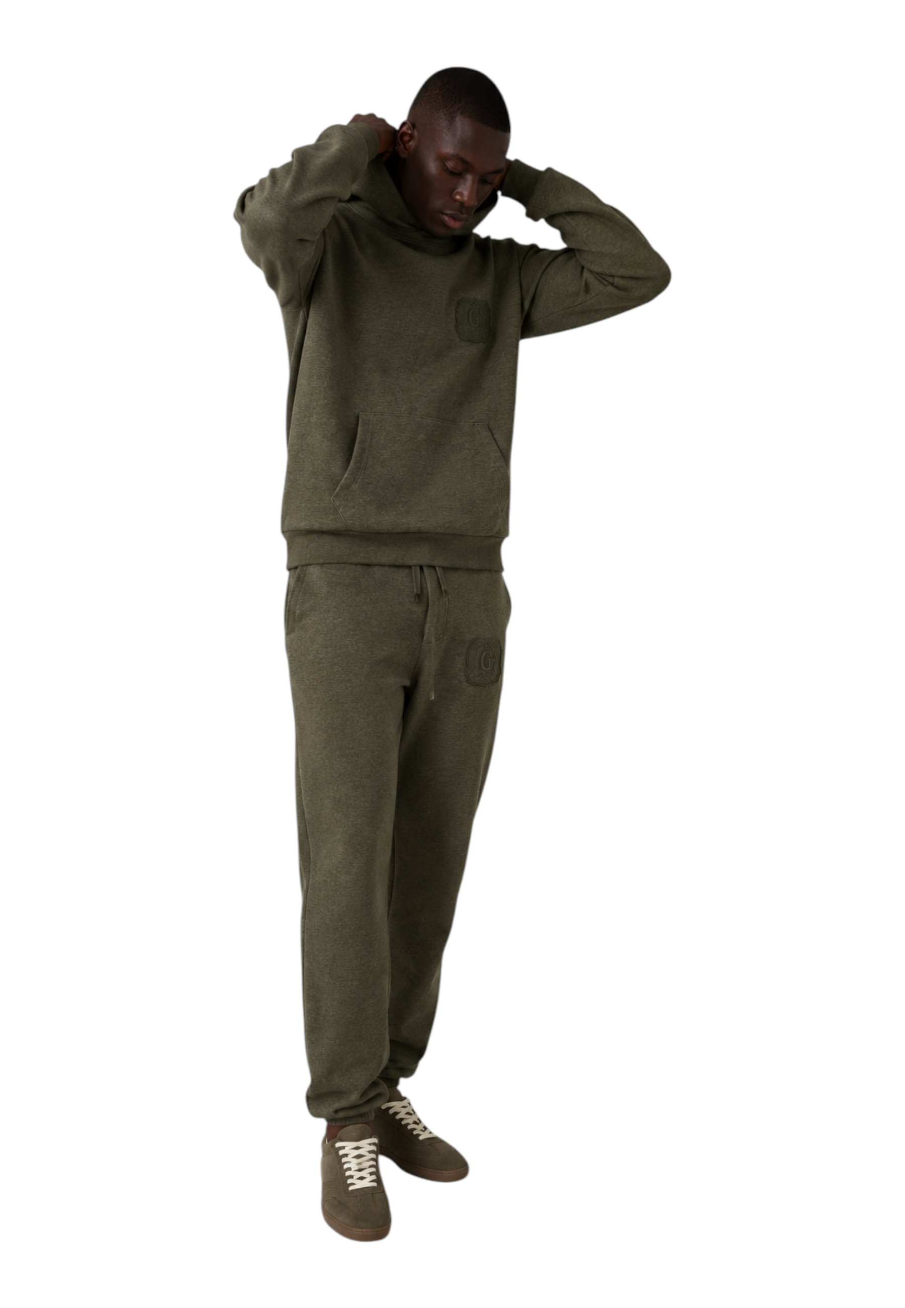 Felpa con cappuccio uomo verde guess - felpe