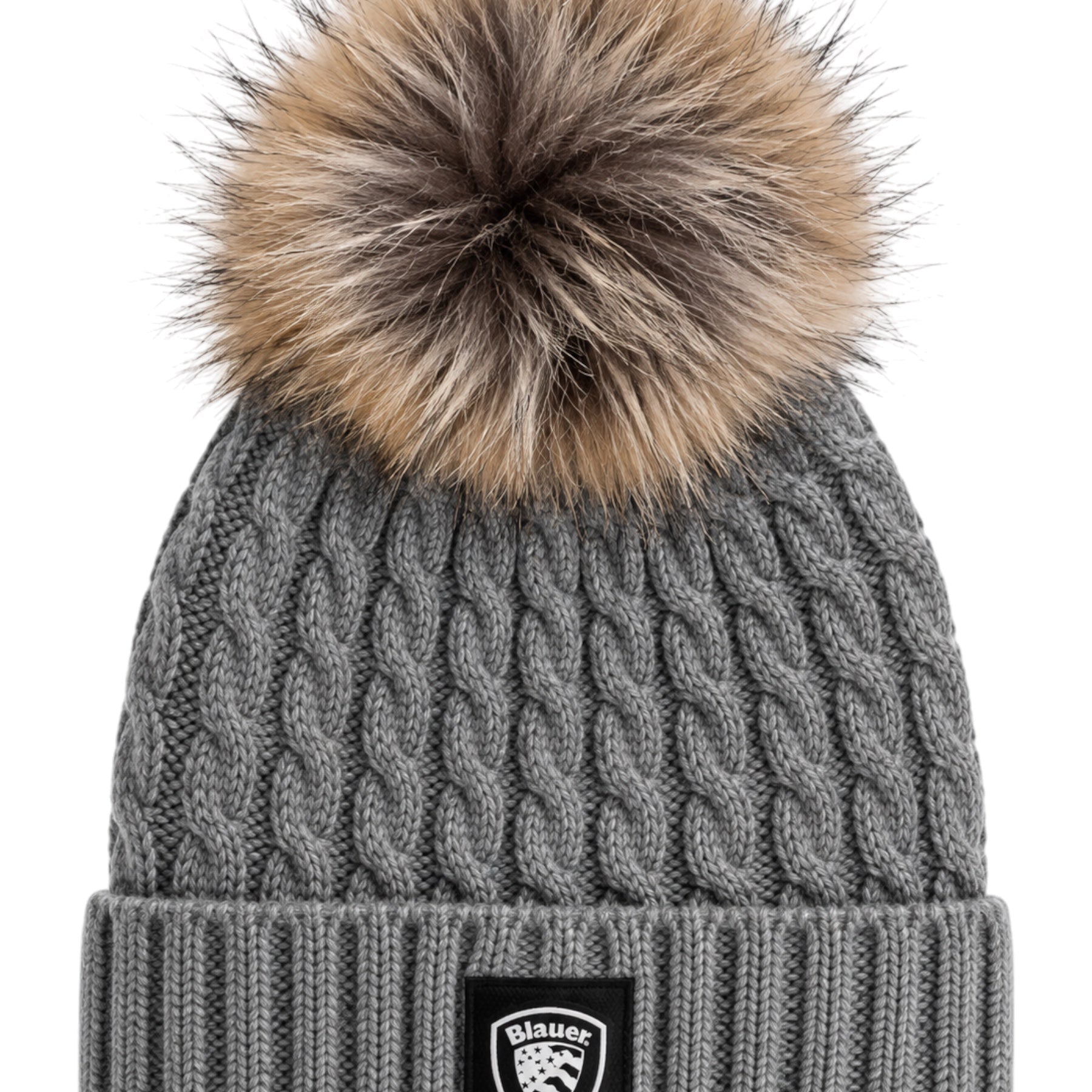 Cappello marotta con pompon in lana grigio blauer - cappelli
