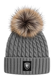 Cappello marotta con pompon in lana grigio blauer - cappelli