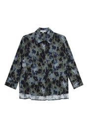 Camicia stampa maculata con maniche 3/4 Donna Multicolore PLEASE