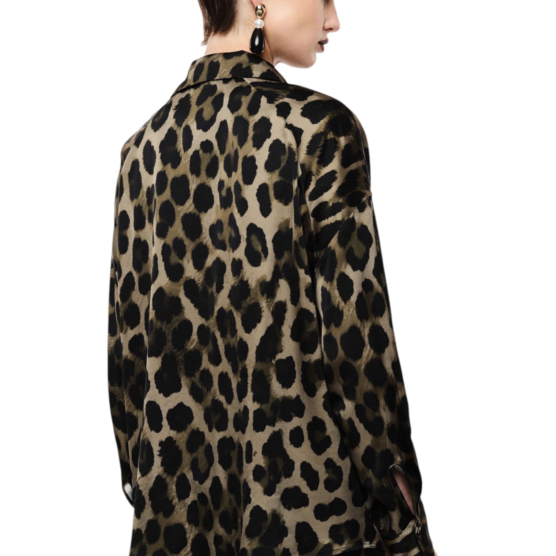 Camicia stampa animalier donna verde imperial - camicie