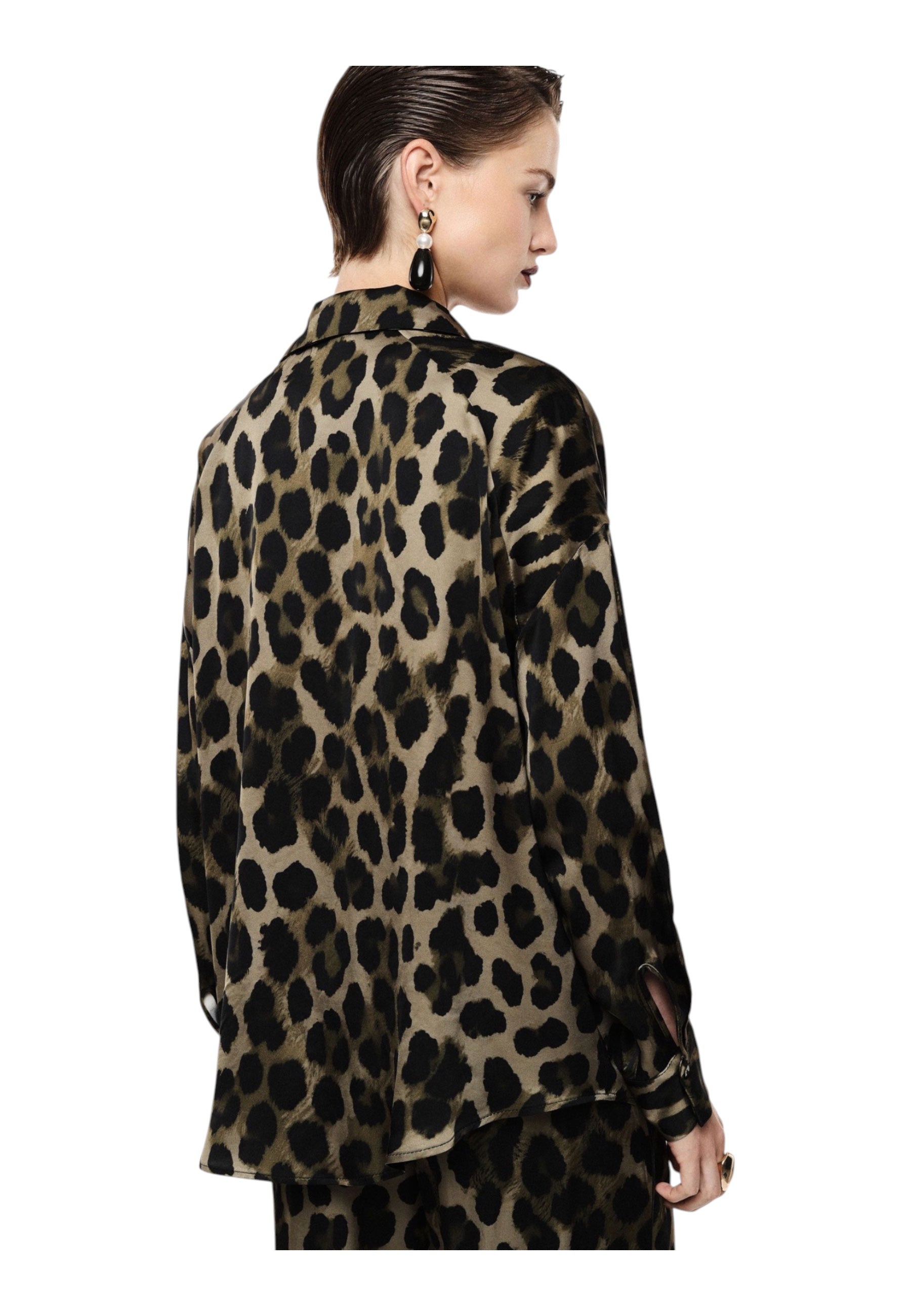 Camicia stampa animalier donna verde imperial - camicie