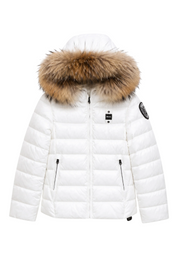 Giubbotto ivory micro rip bambina bianco blauer - giubbotti