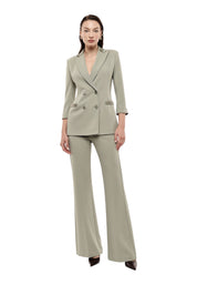 Blazer doppiopetto con maniche tre quarti donna verde imperial
