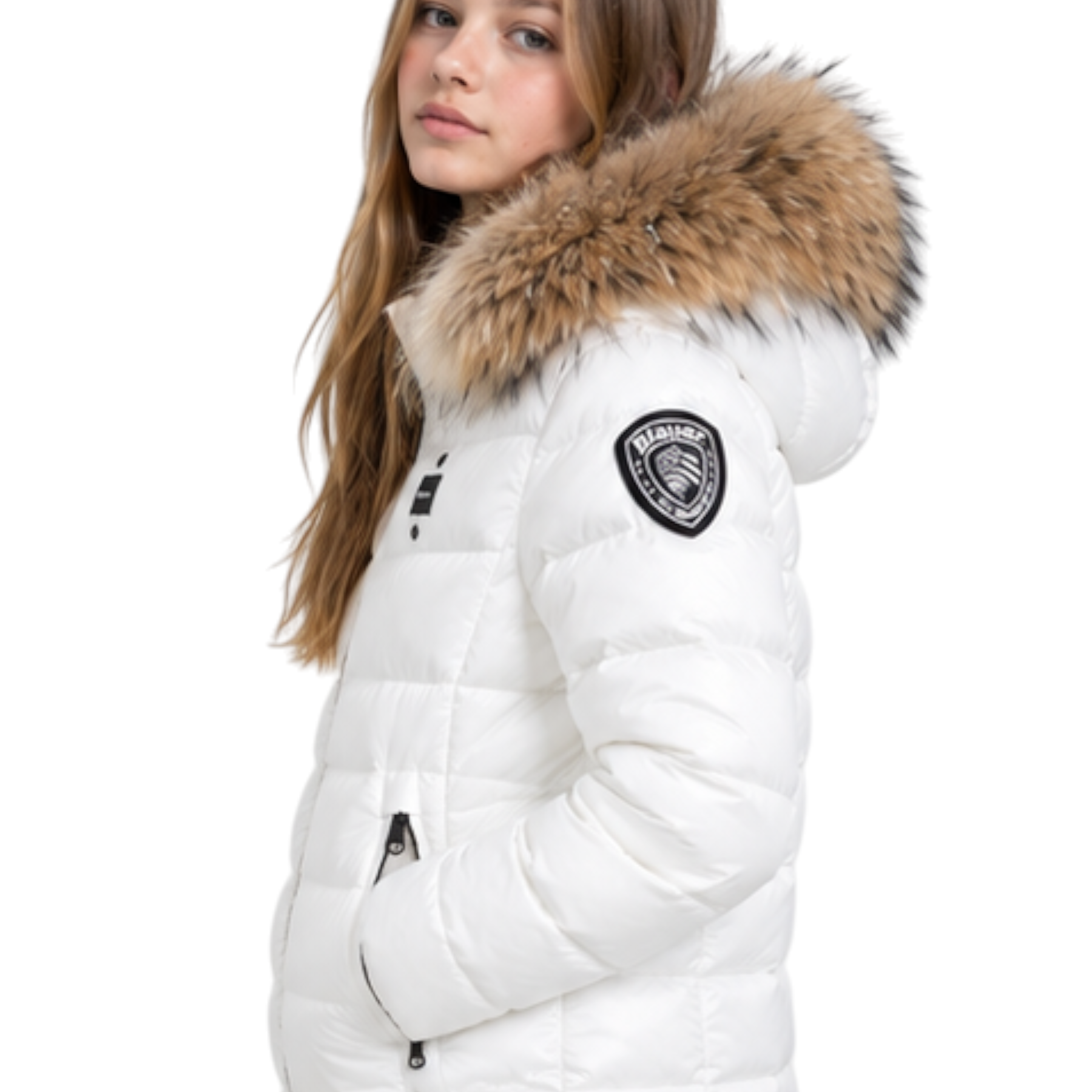 Giubbotto ivory micro rip bambina bianco blauer - giubbotti