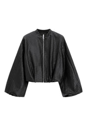 Bomber jacket corta donna nero imperial - giacche