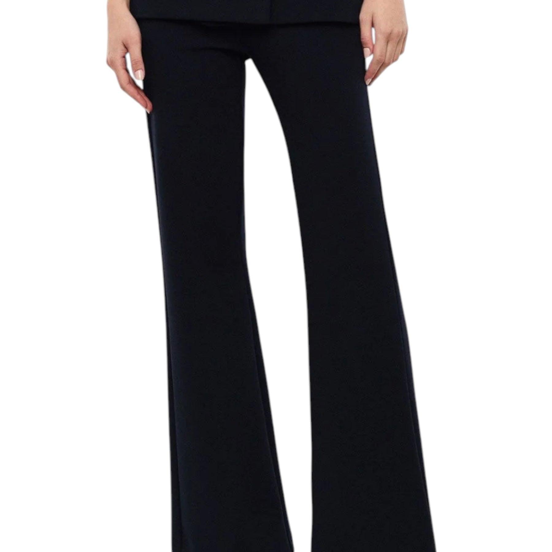 Pantaloni sartoriali linea affusolata donna blu imperial