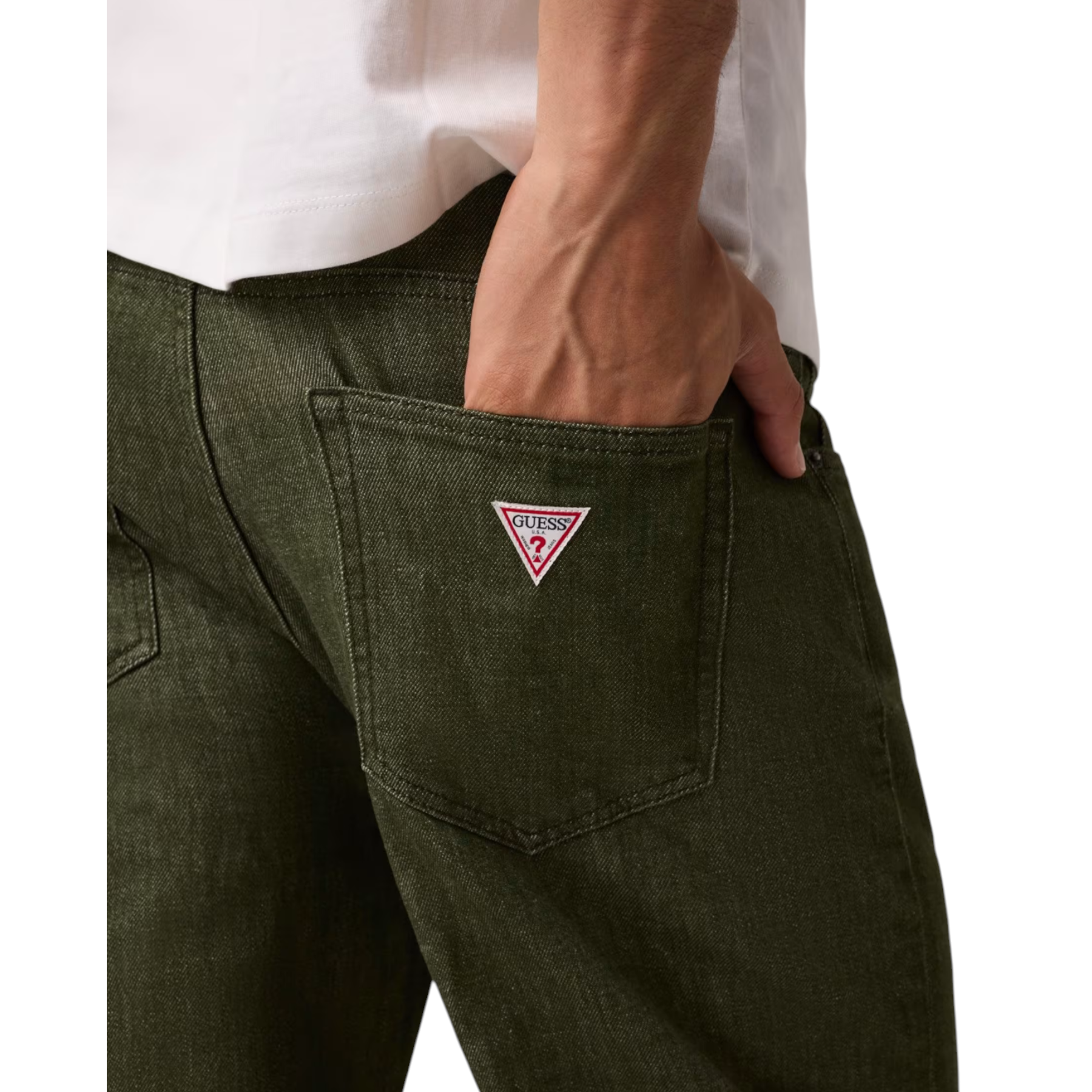 Jeans g18 relaxed uomo verde guess