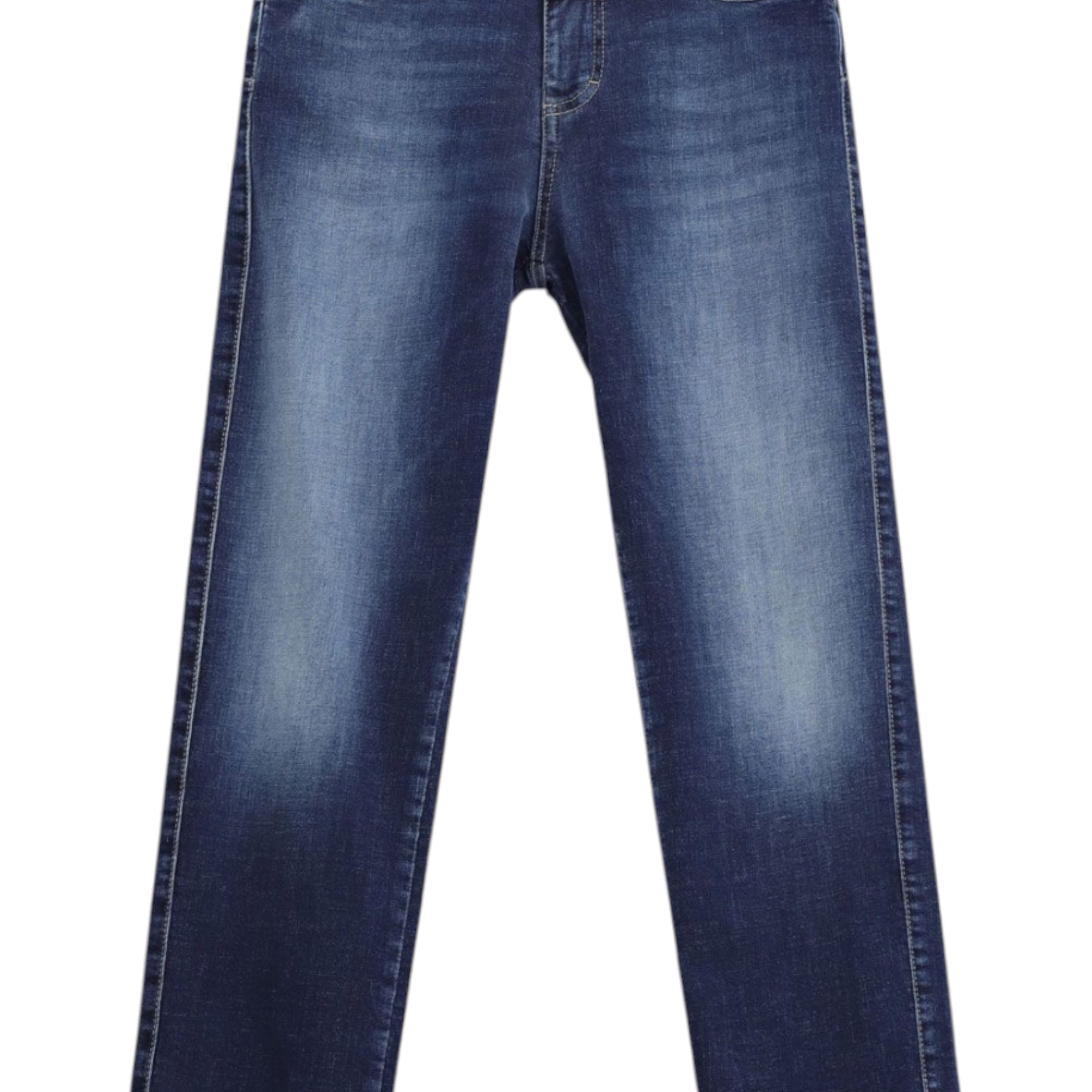 Jeans cropped vita alta donna blu please