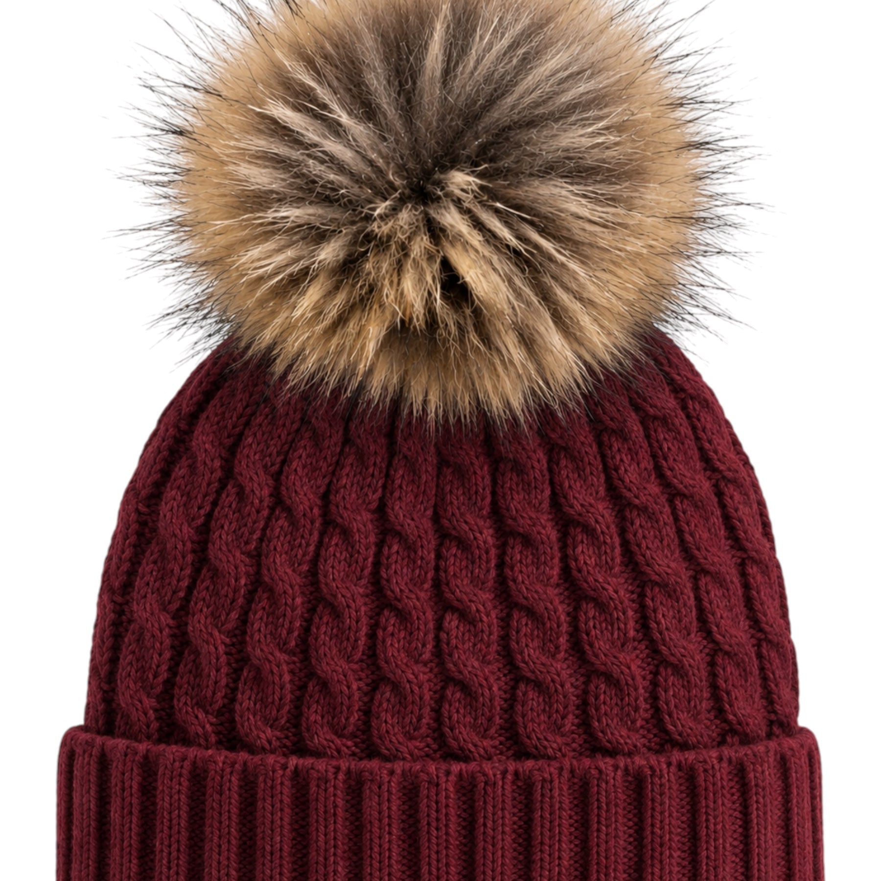 Cappello marotta con pompon in lana bordeaux blauer - cappelli