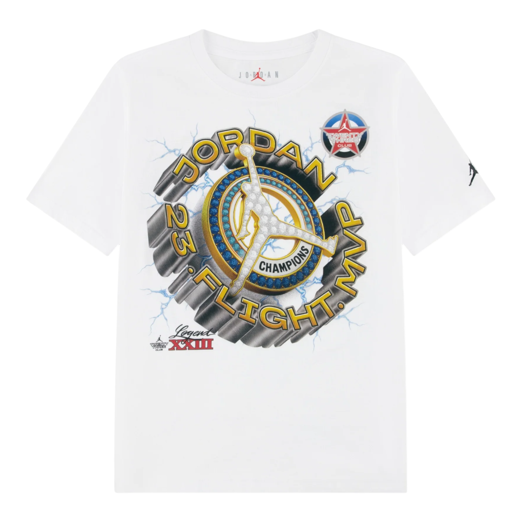 T-shirt flight bambino bianco jordan