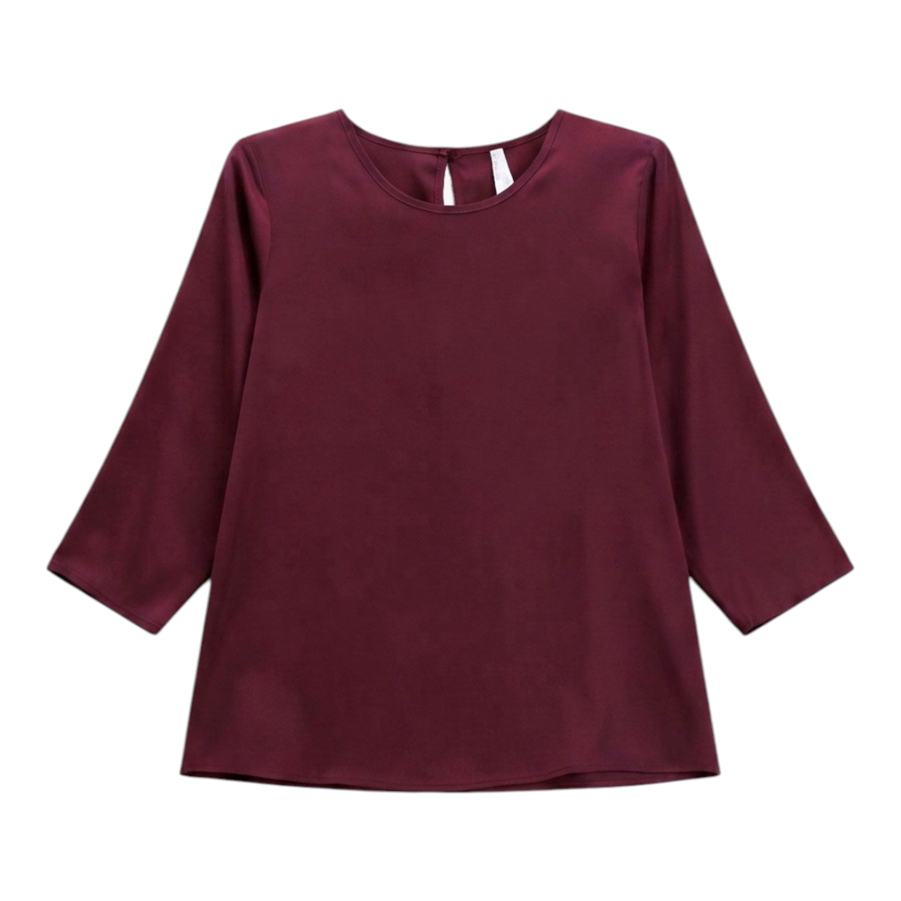 Blusa ampia con maniche tre quarti donna bordeaux imperial - camicie