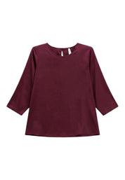 Blusa ampia con maniche tre quarti donna bordeaux imperial - camicie
