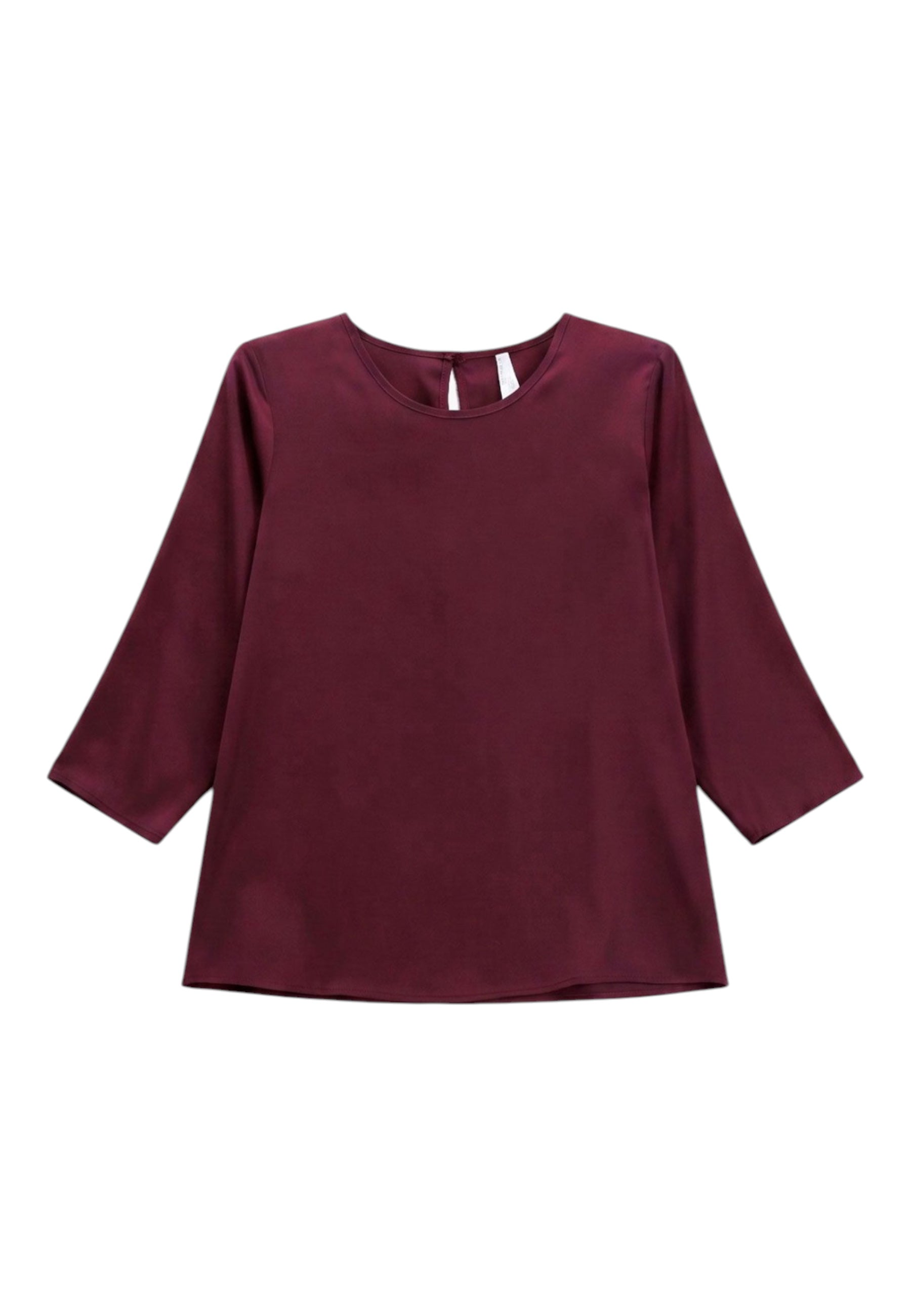 Blusa ampia con maniche tre quarti donna bordeaux imperial - camicie