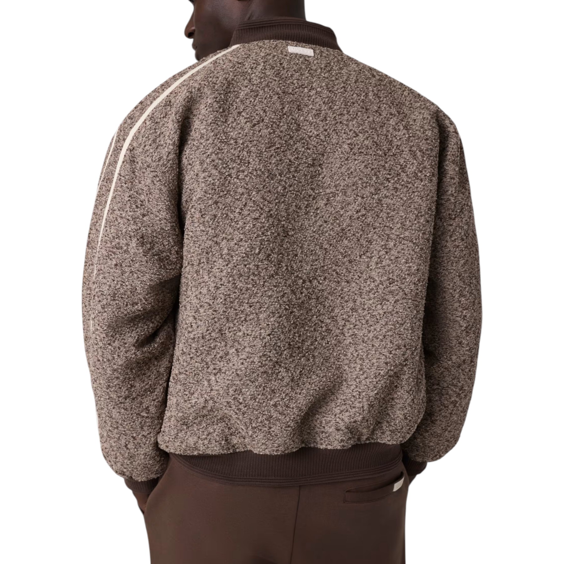 Giacca bomber full zip uomo marrone guess - felpe