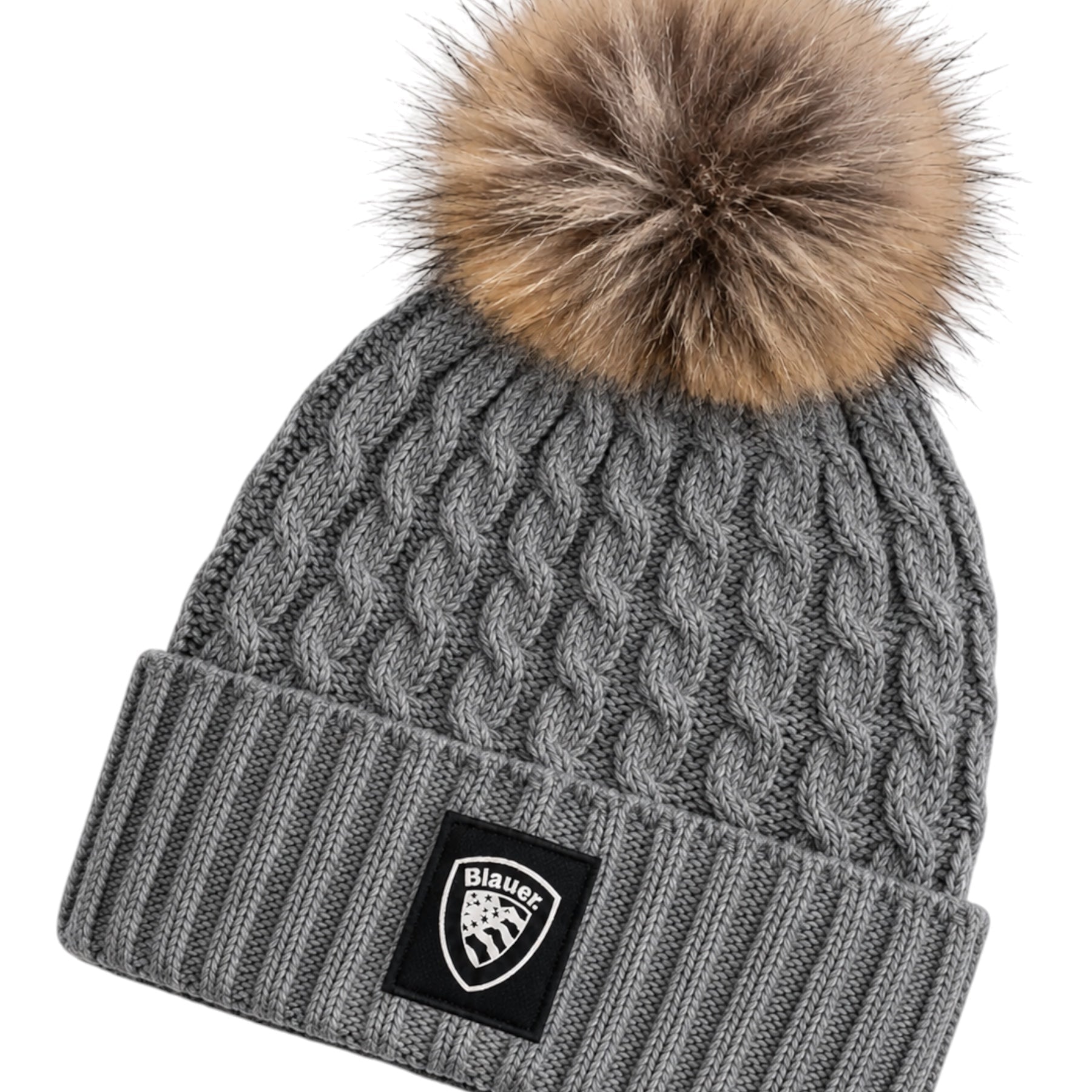 Cappello marotta con pompon in lana grigio blauer - cappelli