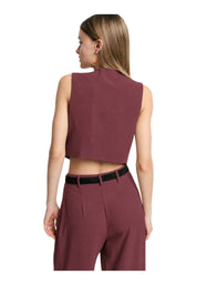 Gilet cropped Donna Bordeaux PLEASE