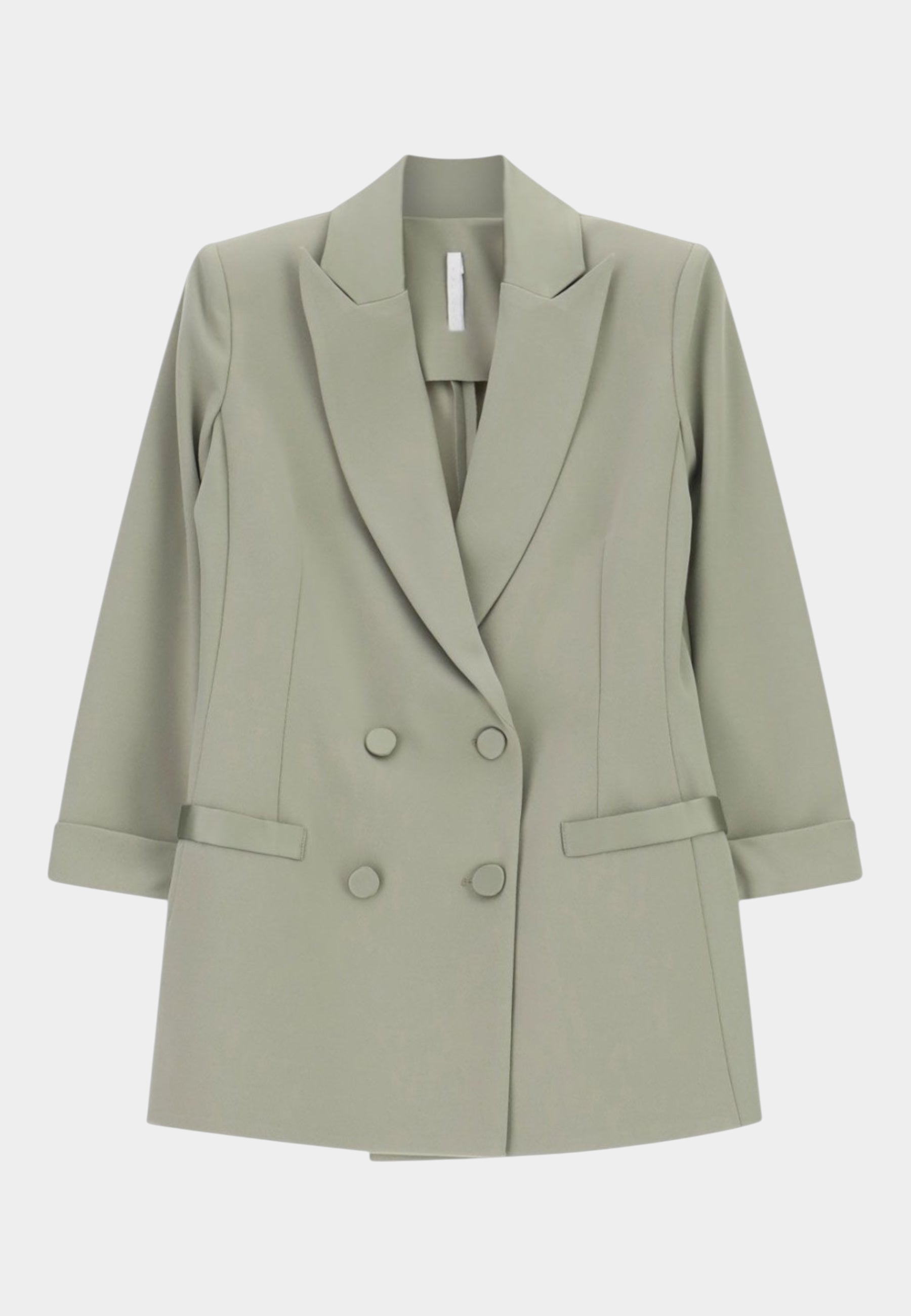 Blazer doppiopetto con maniche tre quarti donna verde imperial