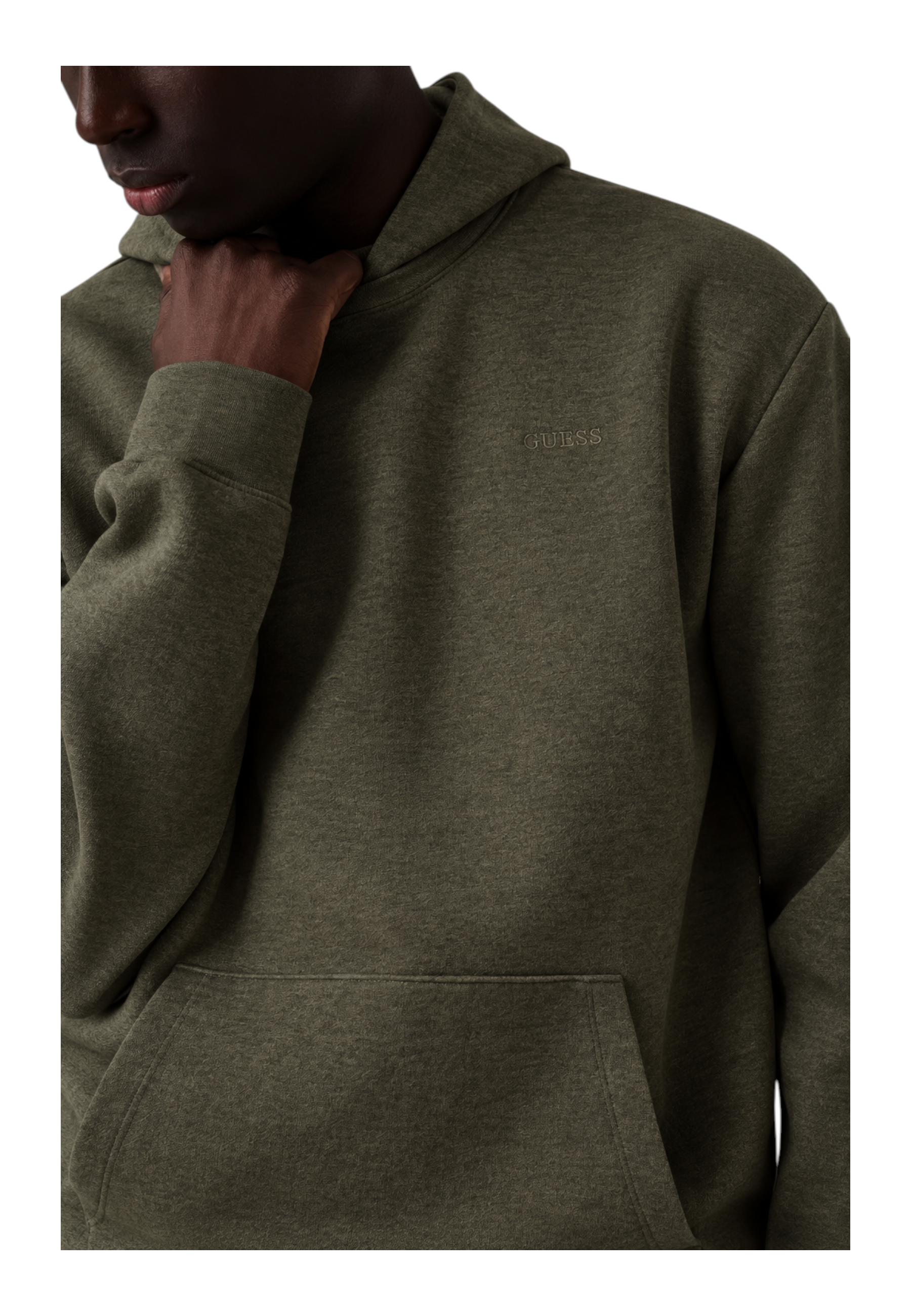 Felpa con cappuccio uomo verde guess - felpe