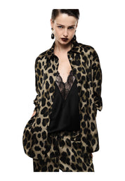 Camicia stampa animalier donna verde imperial - camicie
