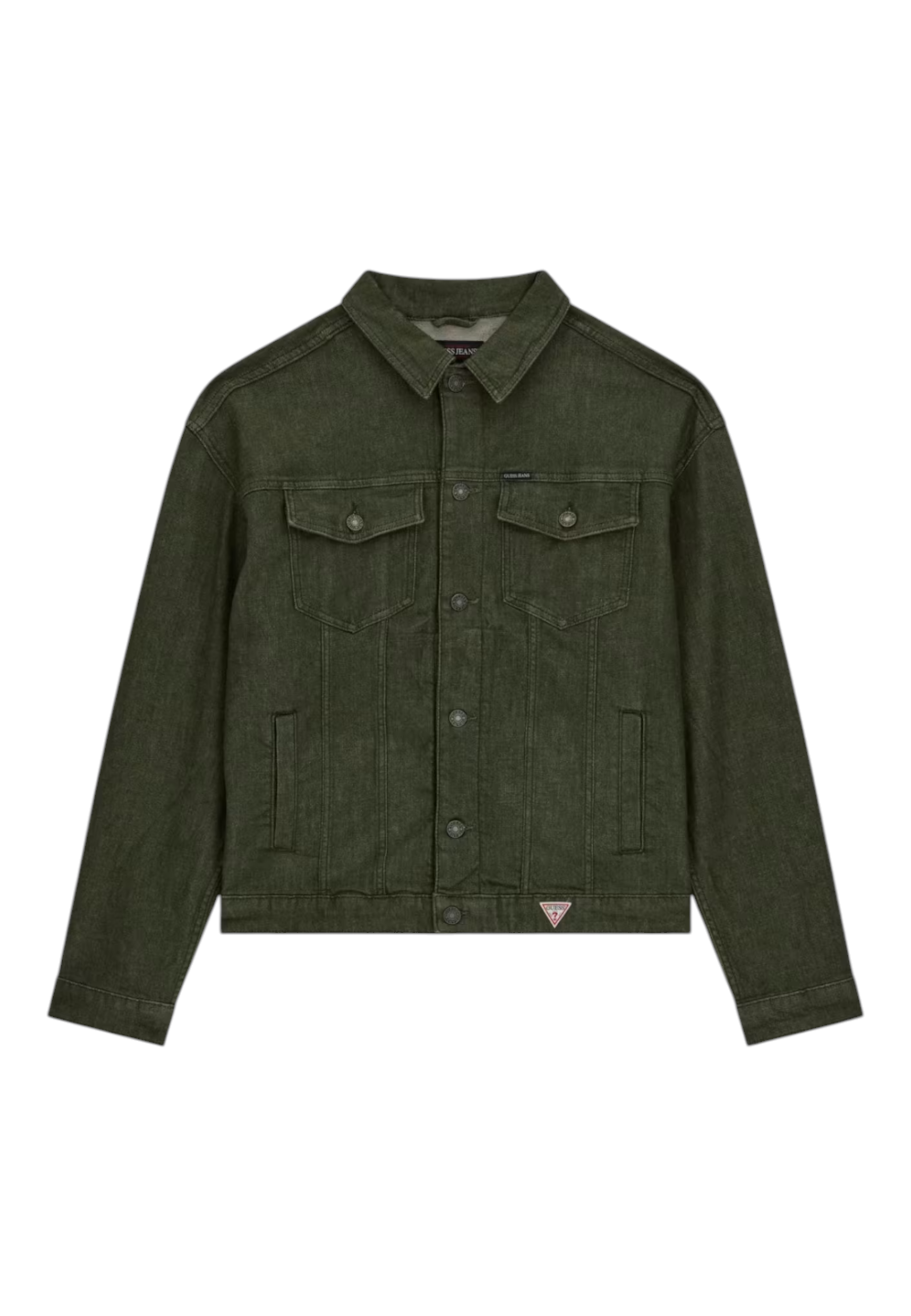 Giacca in denim oversize uomo verde guess - giacche