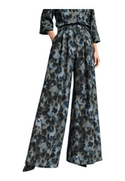 Pantaloni palazzo con pinces e vita alta Donna Multicolore PLEASE
