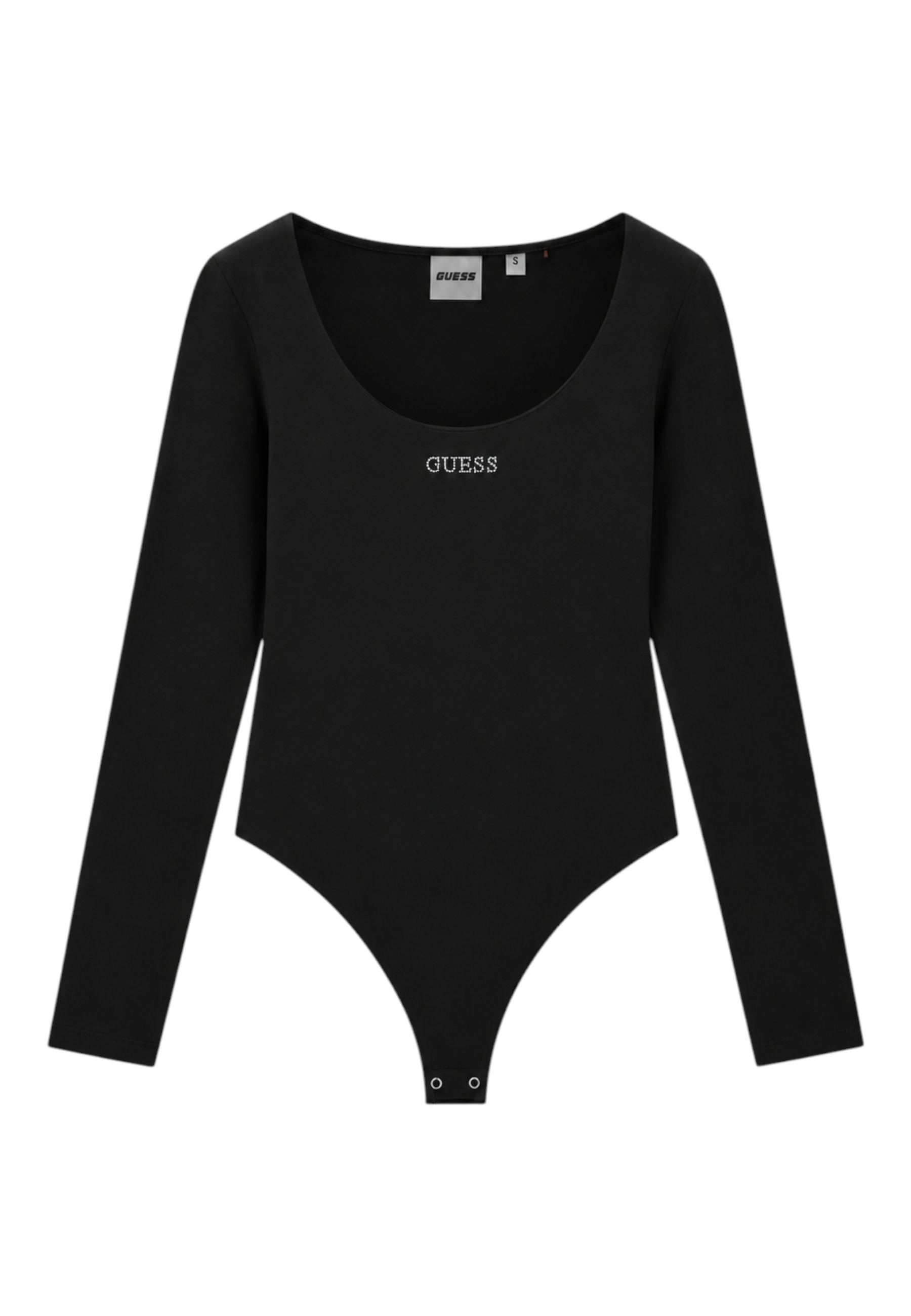 Body con logo a borchie donna nero guess