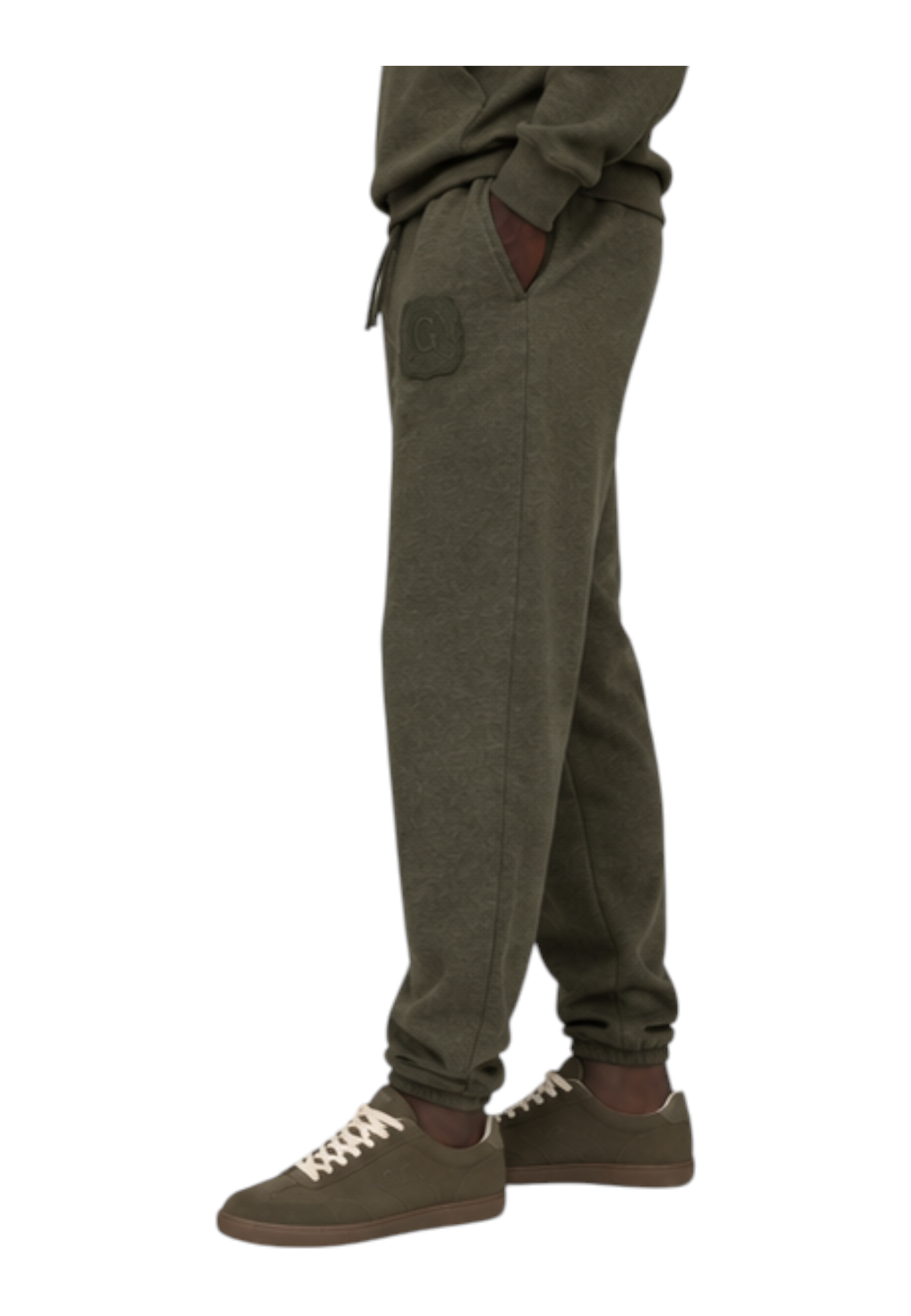 Pantaloni jogger uomo verde guess