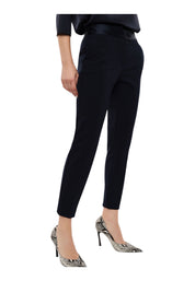 Pantaloni sartoriali linea affusolata donna blu imperial